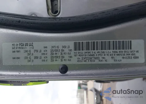 2019 Dodge Journey Gt z USA, uszkodzony, nr VIN 3C4PDCEG6KT700931